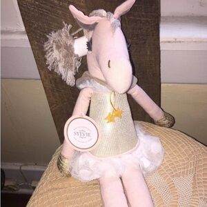 Pottery Barn Kids SILVIE Mini Designer Doll Horse Gold Retired PBK 19” fairy